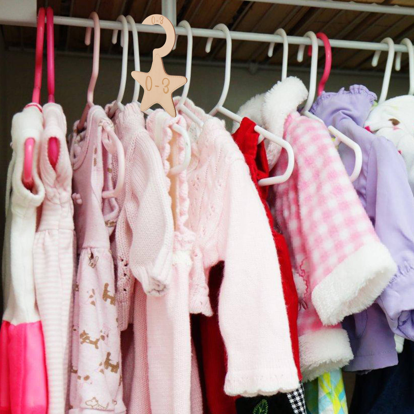 Baby Nursery Storage - 7 قطع فواصل خشبية لخزانة ملابس