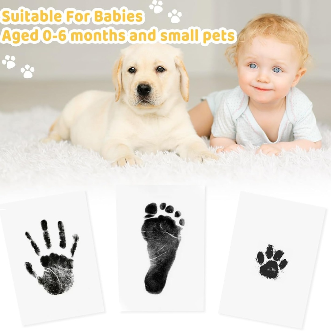 Footprint Ink Kit - مجموعة بصمة اليد وبصمة القدم للأطفال،