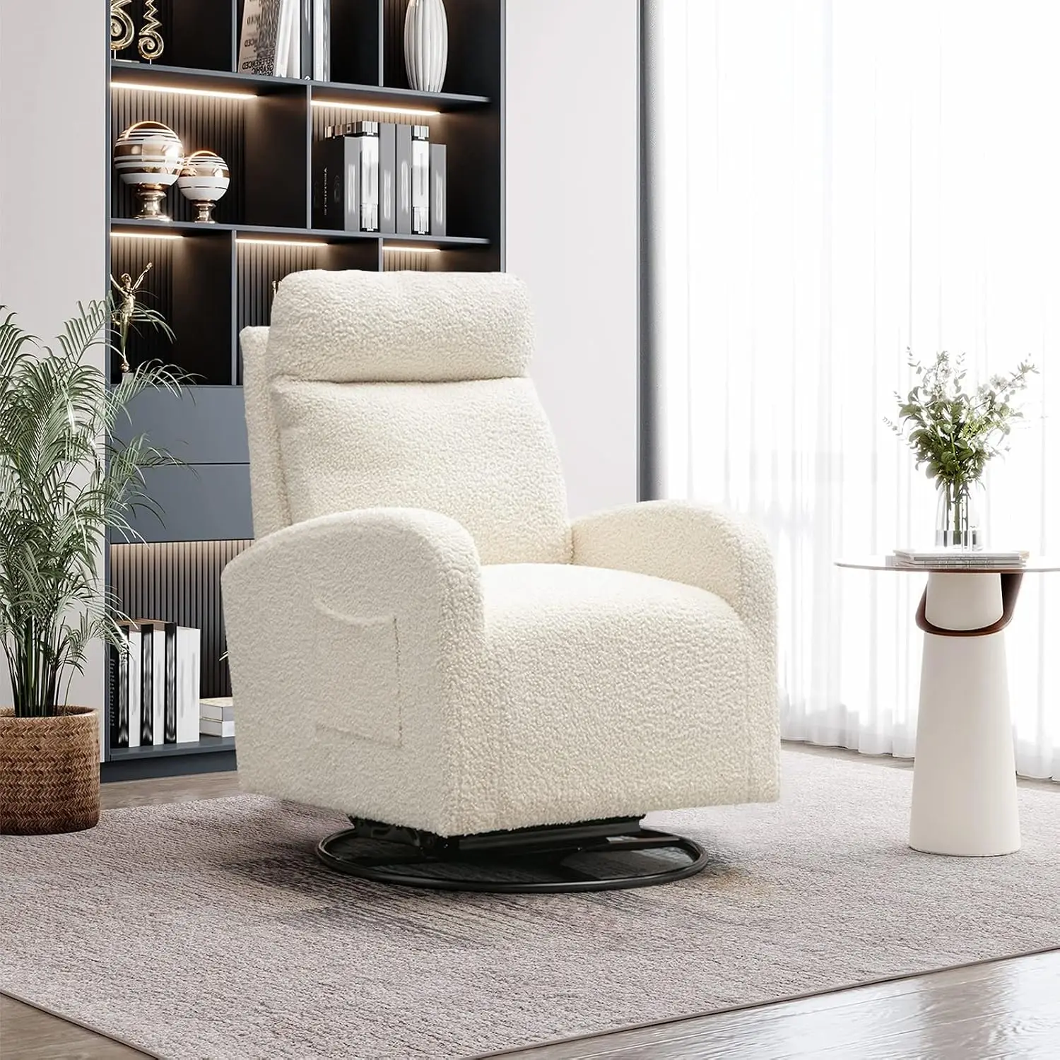 Baby Nursery Glider Chair - كرسي هزاز دوار عصري، كرسي هزاز
