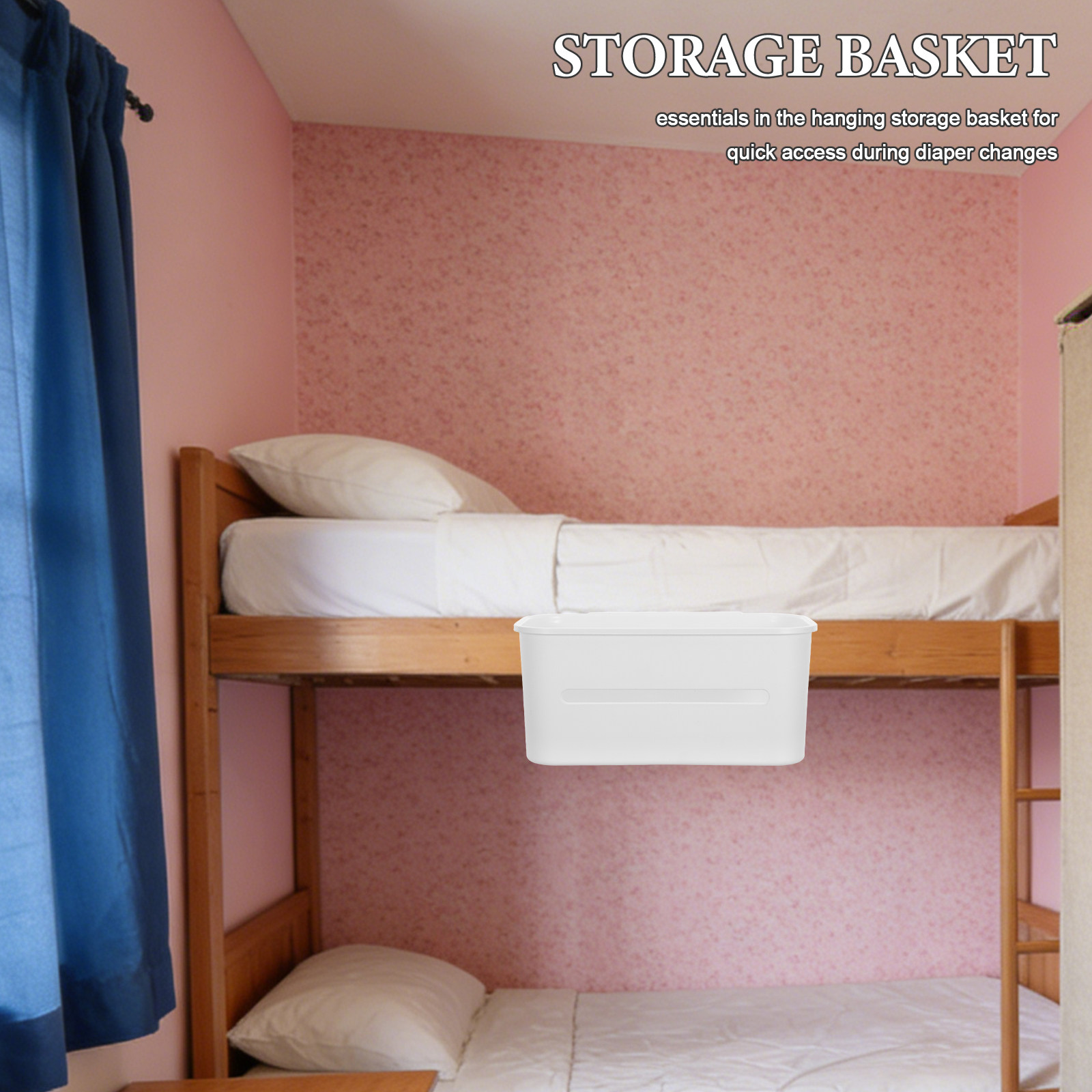 Baby Nursery Storage - سلة تخزين معلقة للسرير، منظم للأطفال