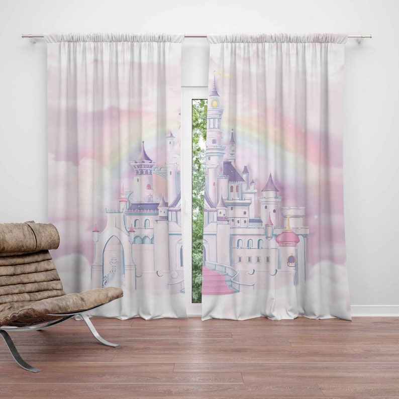 Blackout Curtain Nursery - ستارة الحضانة على شكل قلعة الأميرة