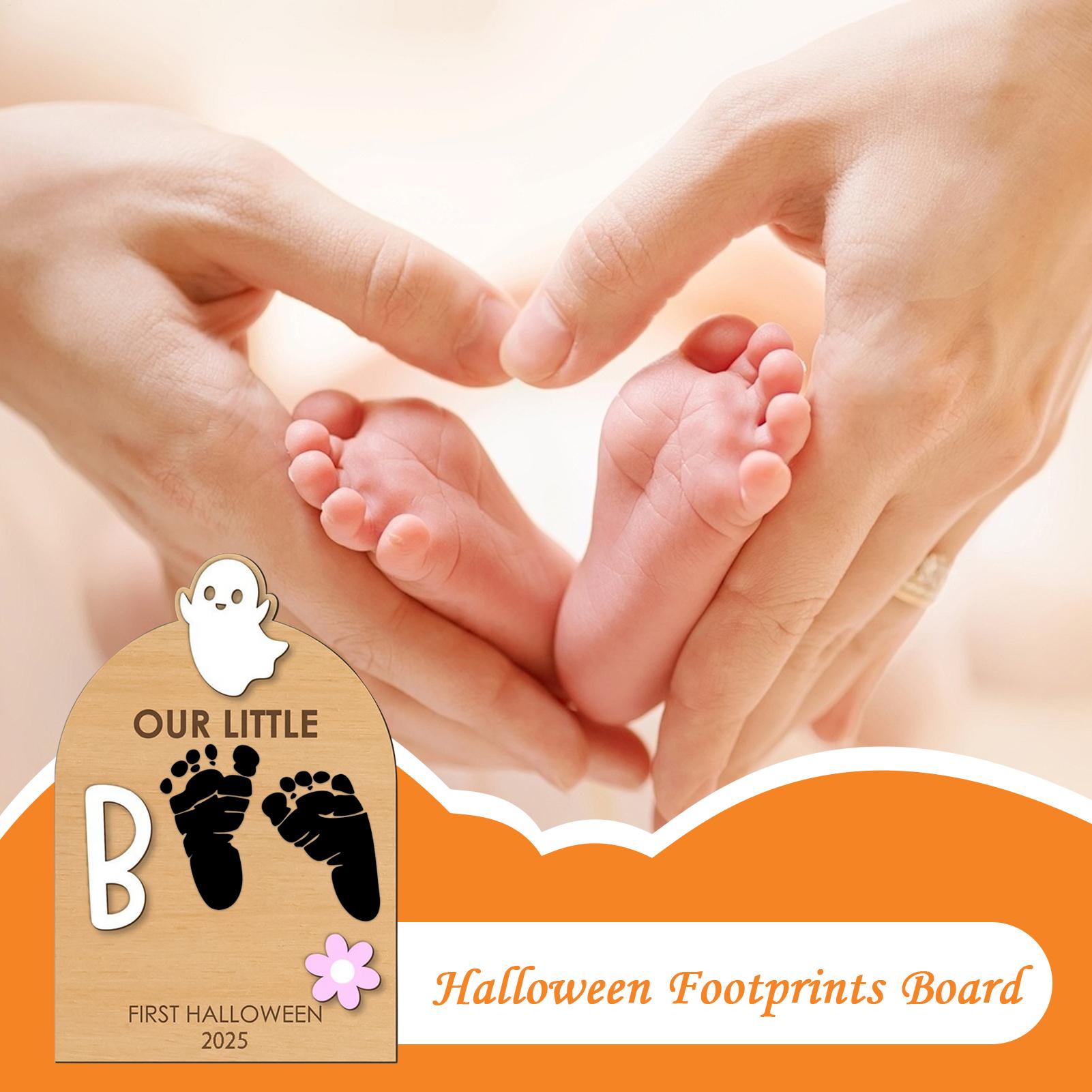 طقم يدوية وبصمة الطفل للهالوين - مراجعة Footprint Ink Kit وسعره