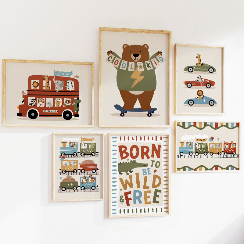 لوحات فنية جدارية كرتونية مضحك - مراجعة Baby Nursery Prints وسعره