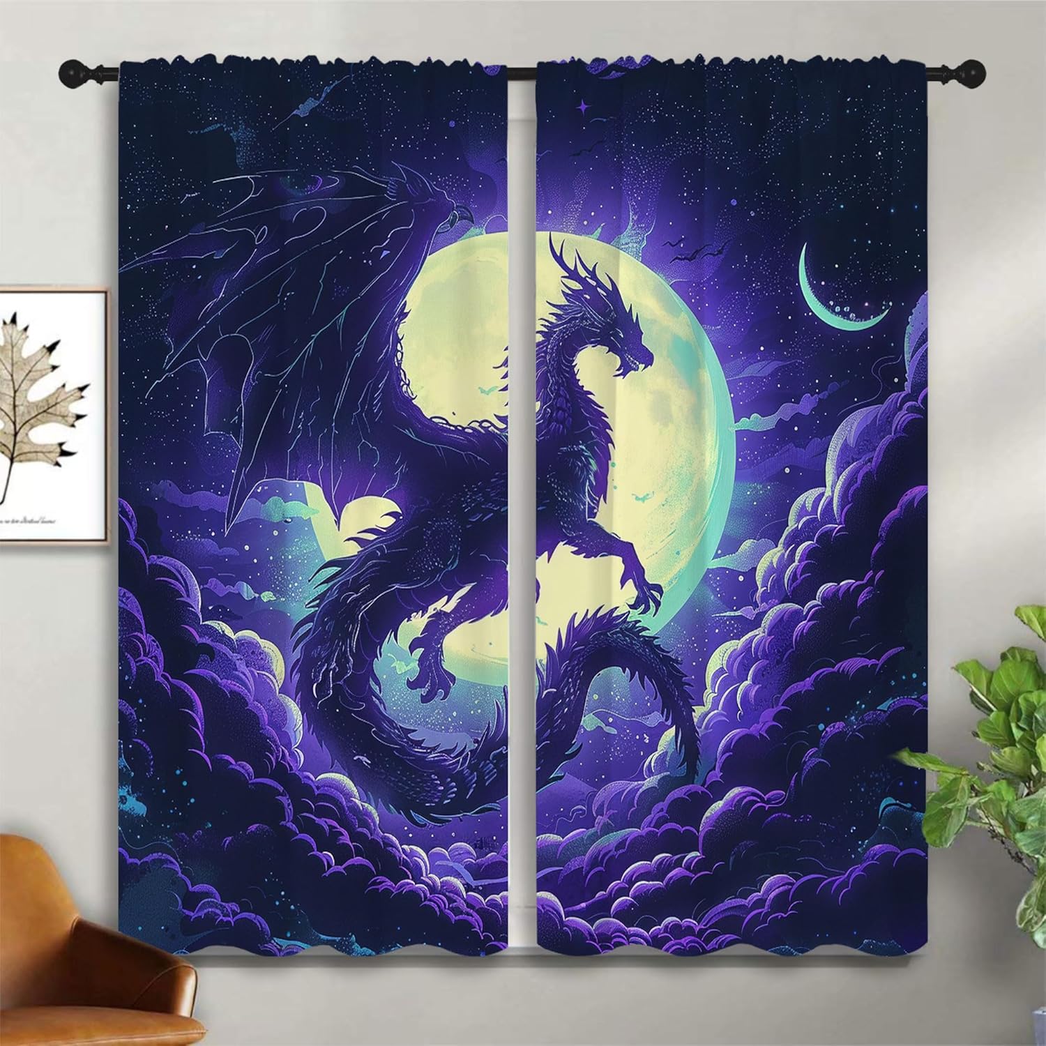 ستائر التعتيم التنين الأرجواني - مراجعة Blackout Curtain Nursery وسعره