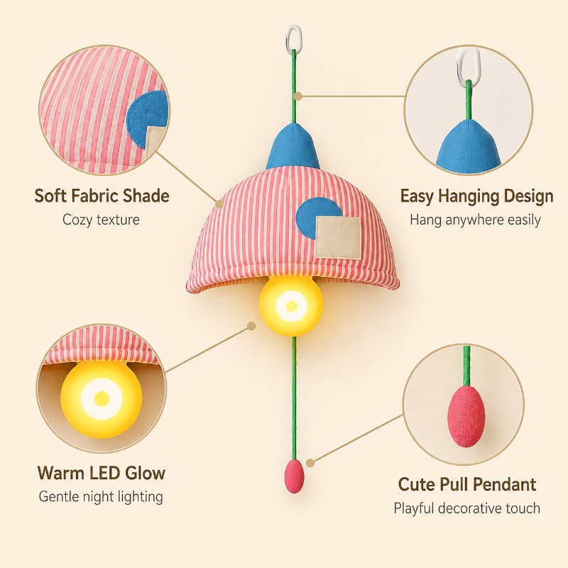 مصباح ليلي معلق قابل لإعادة ال - مراجعة Baby Nursery Lampshade وسعره