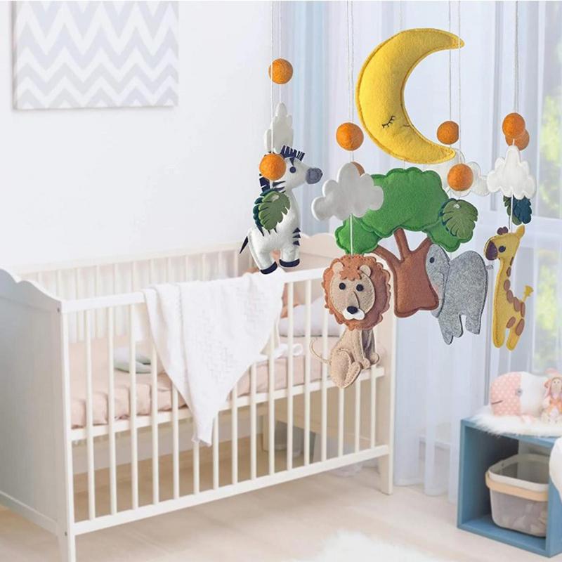 لعبة جرس سرير خشبي ناعم متنقل  - مراجعة Baby Nursery Jungle Theme وسعره