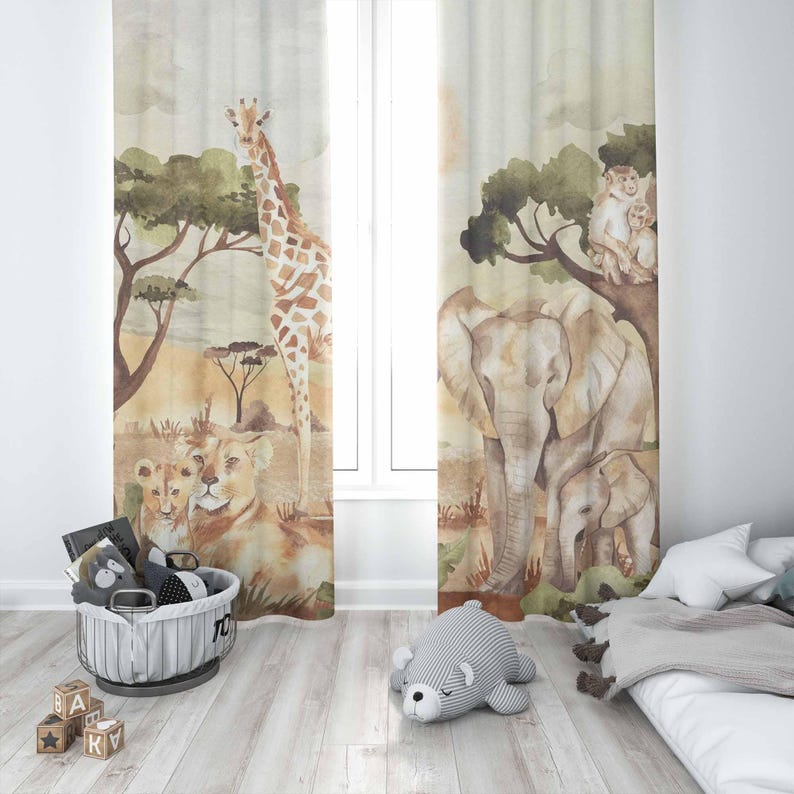 ستائر الأم والطفل، حيوانات سفا - مراجعة Blackout Curtain Nursery وسعره