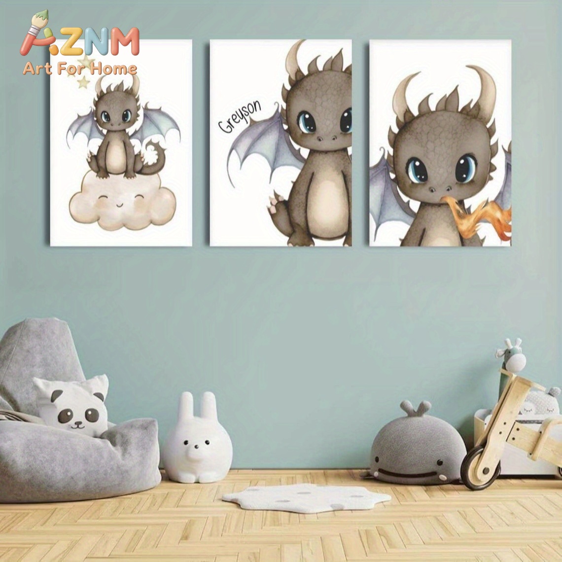 لوحة فنية جدارية قماشية من AZN - مراجعة Baby Nursery Prints وسعره