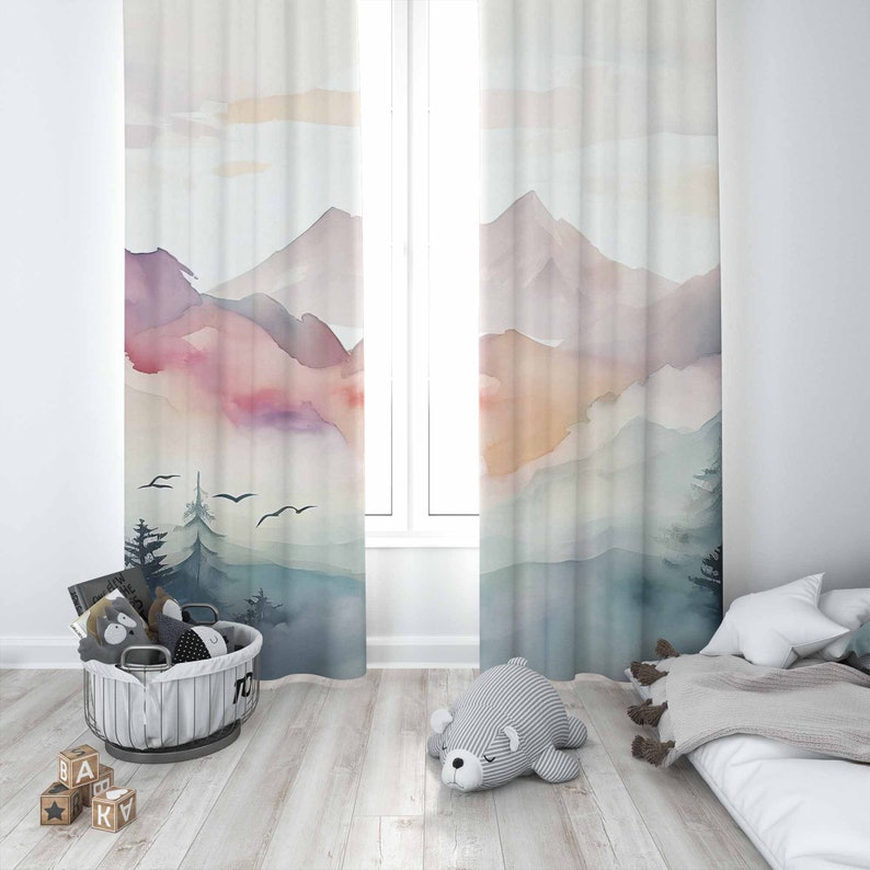 ستائر حضانة الغابات الجبلية ست - مراجعة Blackout Curtain Nursery وسعره