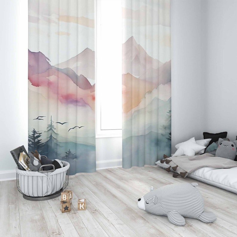 ستائر حضانة الغابات الجبلية ست - مراجعة Blackout Curtain Nursery وسعره