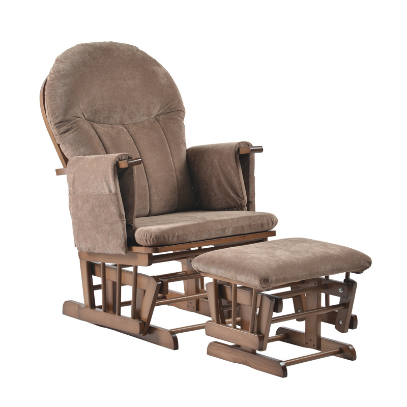 كرسي رضاعة خشبي عصري هزاز قابل - مراجعة Baby Nursery Glider Chair وسعره