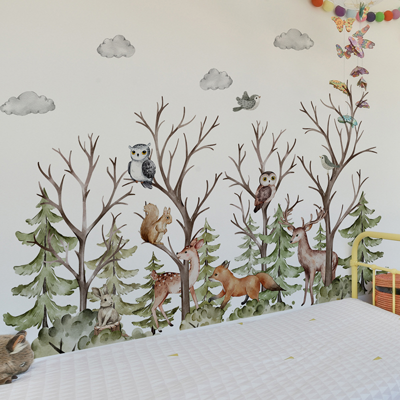 الغابات البرية شجرة خضراء الحي - مراجعة Baby Nursery Jungle Wallpaper وسعره