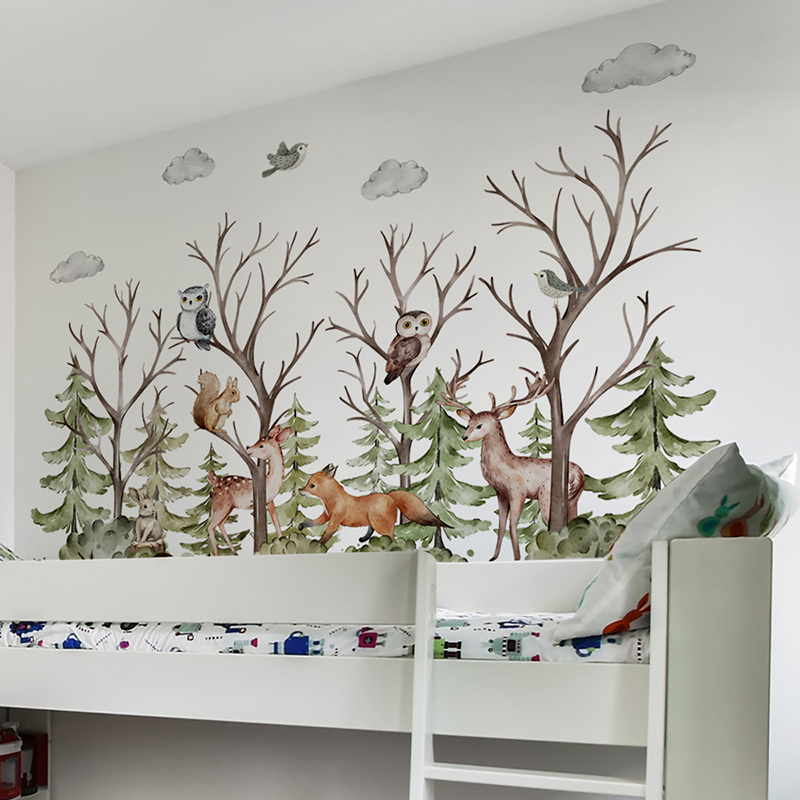 الغابات البرية شجرة خضراء الحي - مراجعة Baby Nursery Jungle Wallpaper وسعره