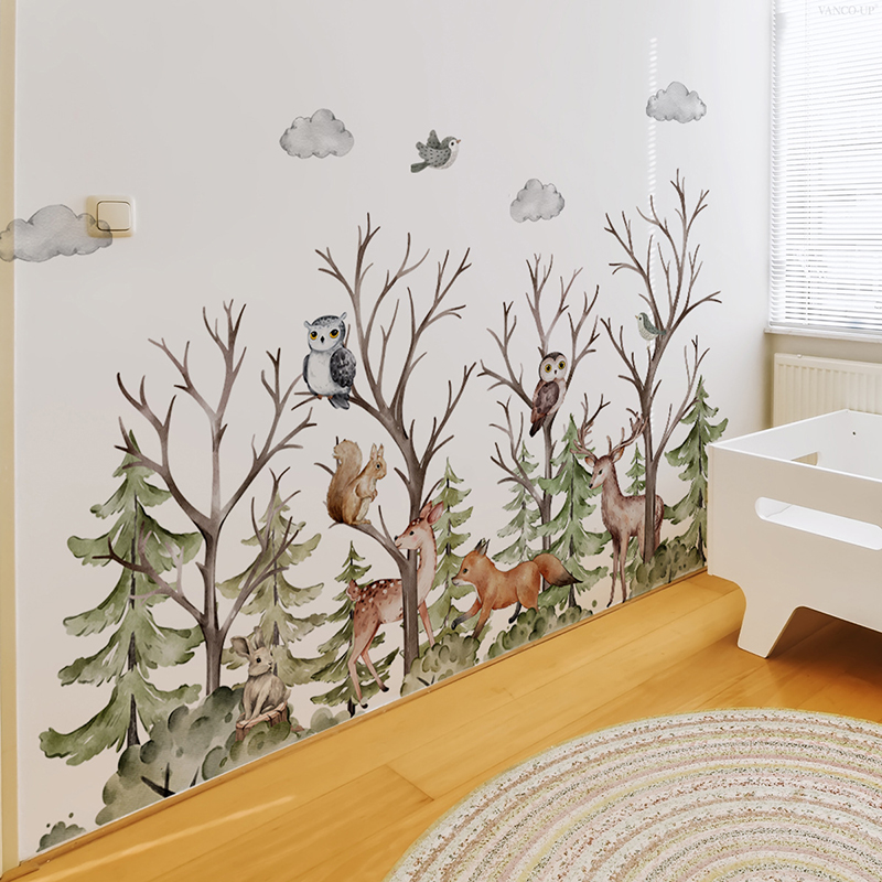 الغابات البرية شجرة خضراء الحي - مراجعة Baby Nursery Jungle Wallpaper وسعره