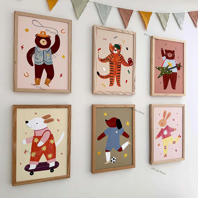 لوحات فنية جدارية كرتونية مضحك - مراجعة Baby Nursery Prints وسعره