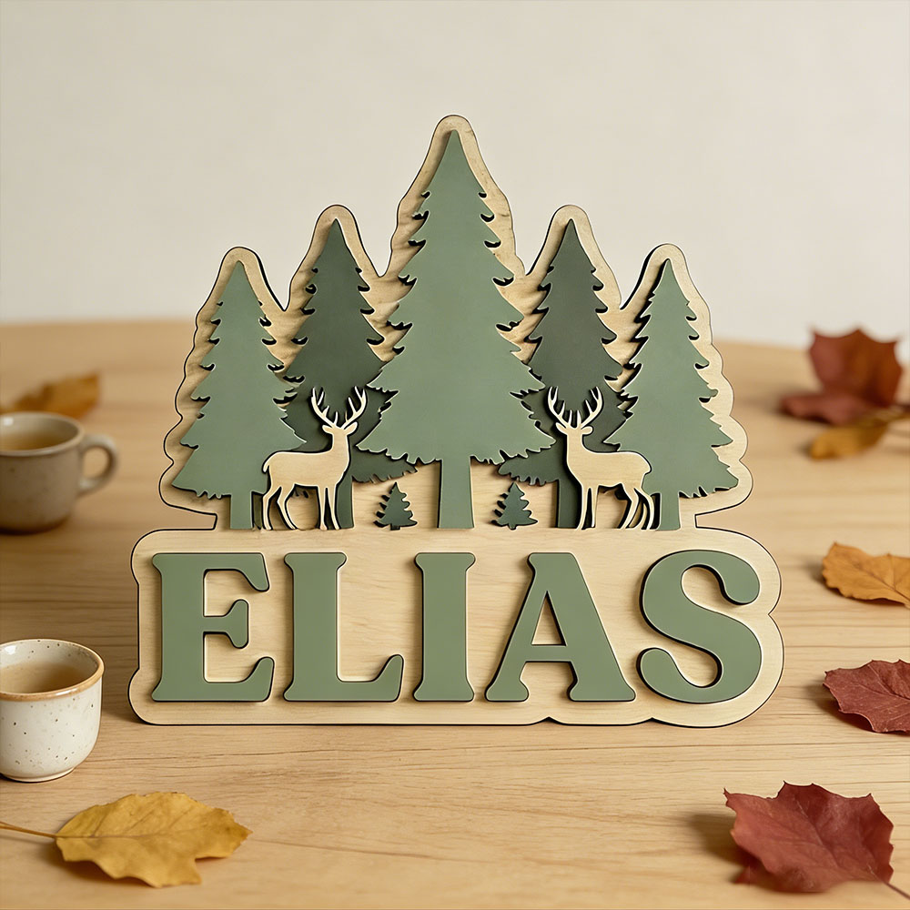 لافتة باب خشبية مخصصة بتصميم غ - مراجعة Baby Nursery Mountain Theme وسعره