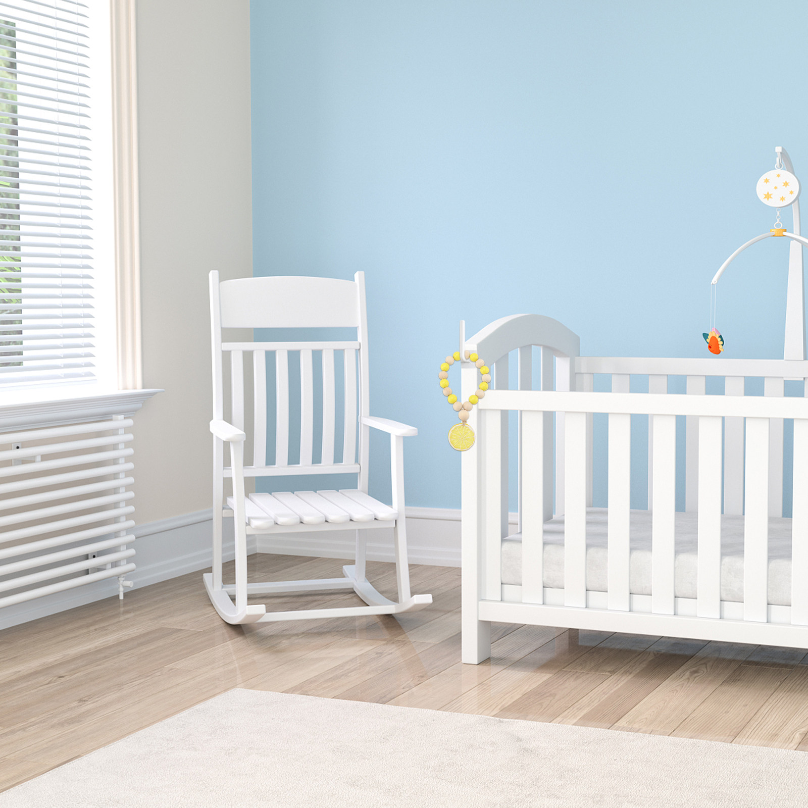 قطعة واحدة: تعليقة خرز خشبية م - مراجعة Baby Nursery Layout وسعره