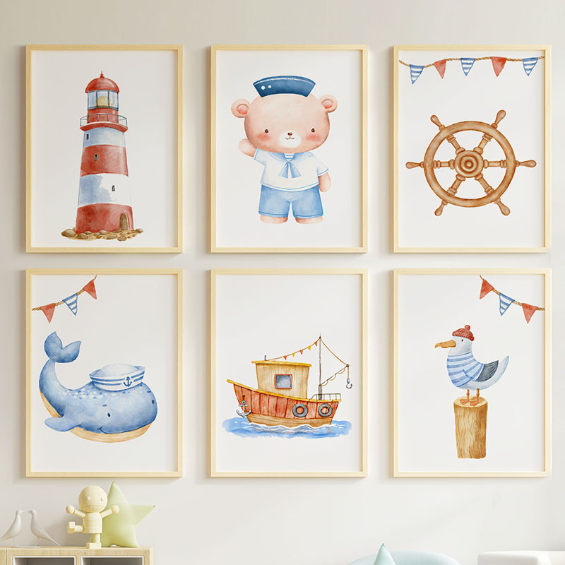 ملصقات وطباعات قماشية بتصميمات - مراجعة Baby Nursery Prints وسعره