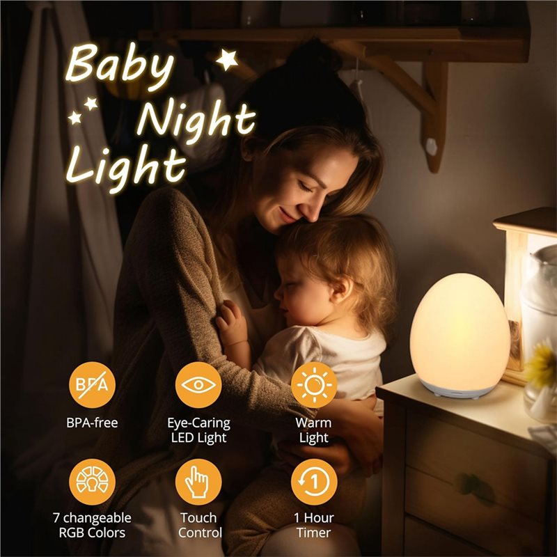 مصباح ليلي للرضع من ABAE للعنا - مراجعة Baby Nursery Hours وسعره