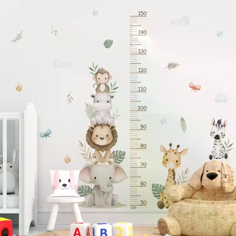 ملصق مخطط نمو الأطفال على شكل  - مراجعة Baby Nursery Jungle Wallpaper وسعره