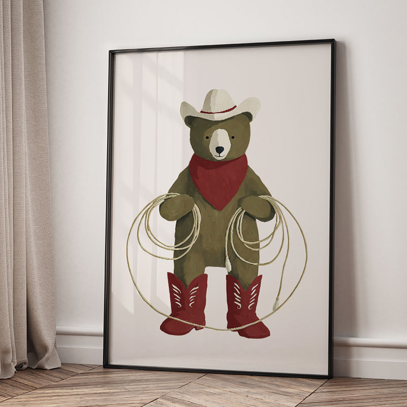 لوحات فنية كرتونية مضحكة لحيوا - مراجعة Baby Nursery Prints وسعره
