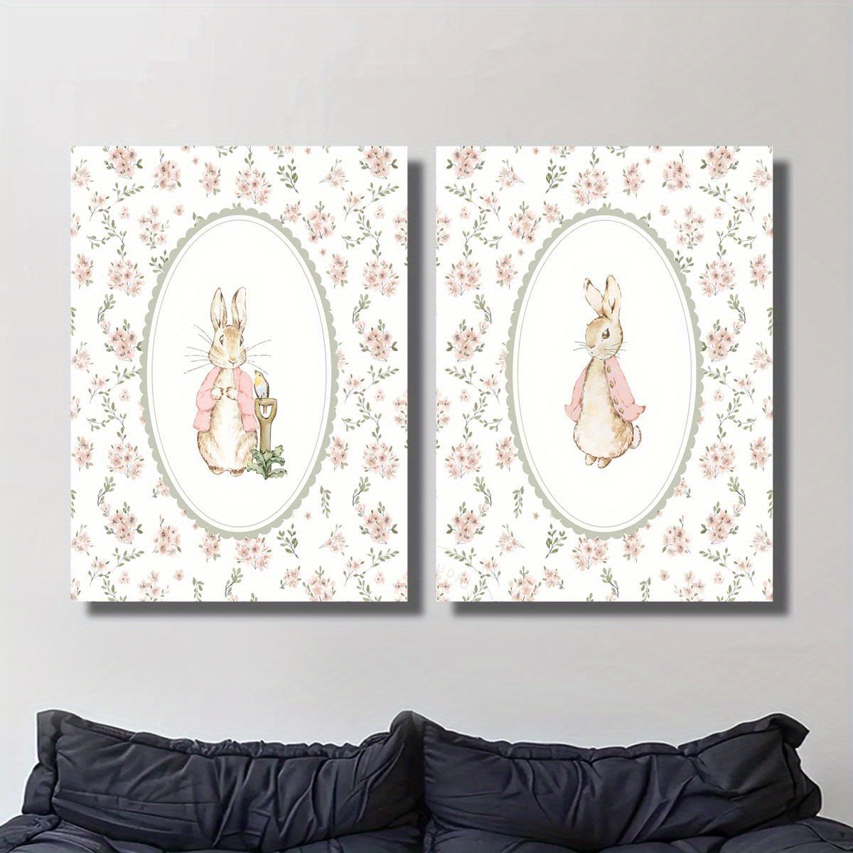 قطعتان من لوحات قماشية بتصميم  - مراجعة Baby Nursery Prints وسعره
