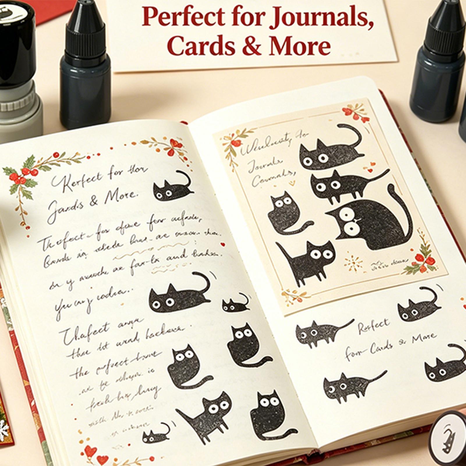 طوابع على شكل قطط ذاتية الحبر، - مراجعة Footprint Ink Kit وسعره
