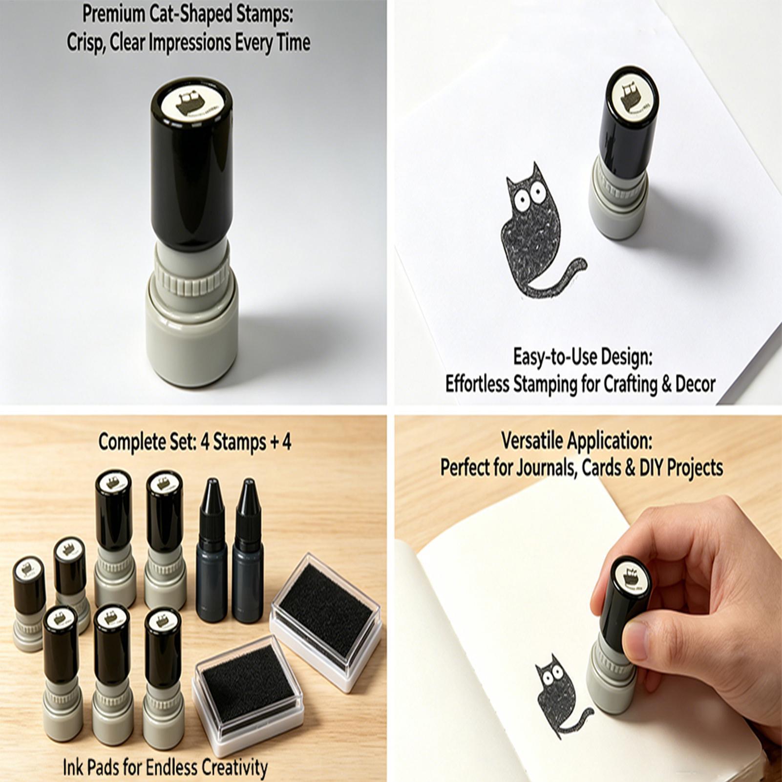 طوابع على شكل قطط ذاتية الحبر، - مراجعة Footprint Ink Kit وسعره