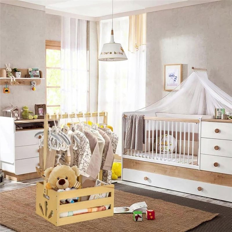 سلة هدايا خشبية لحفلات استقبال - مراجعة Baby Nursery Storage وسعره