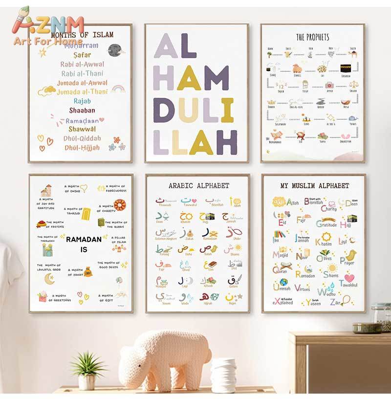 لوحة فنية إسلامية للأطفال تعرض - مراجعة Baby Nursery Prints وسعره