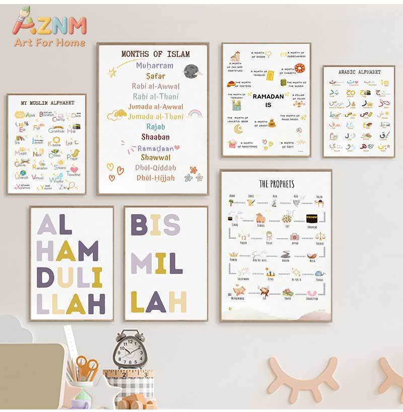 لوحة فنية إسلامية للأطفال تعرض - مراجعة Baby Nursery Prints وسعره
