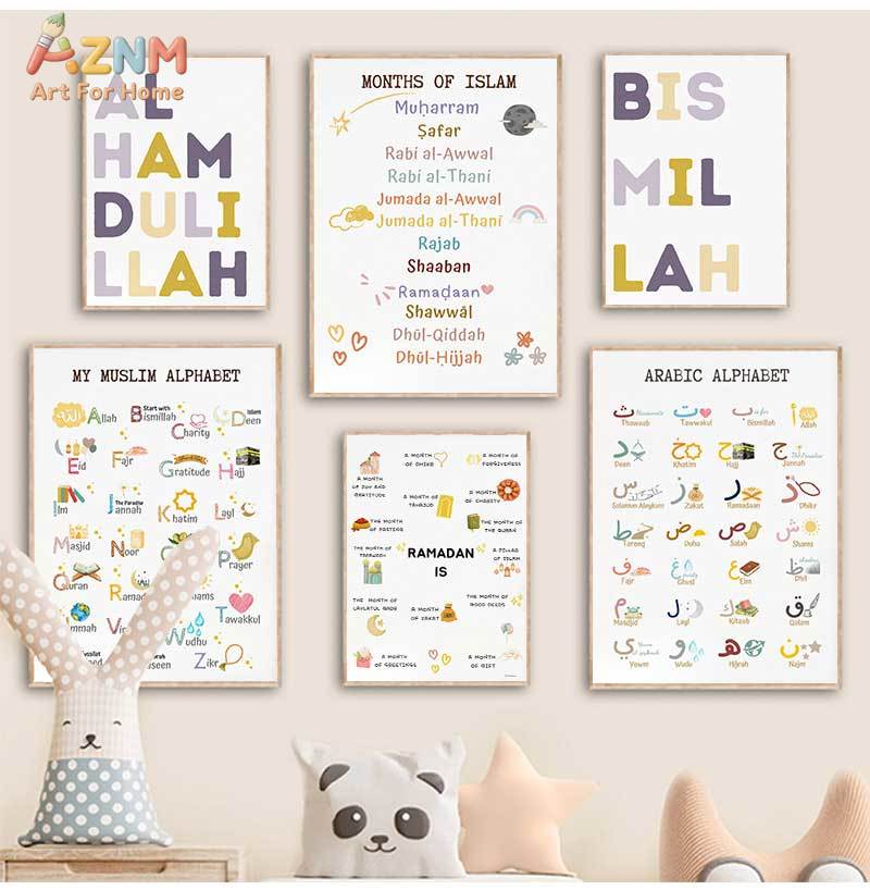 لوحة فنية إسلامية للأطفال تعرض - مراجعة Baby Nursery Prints وسعره