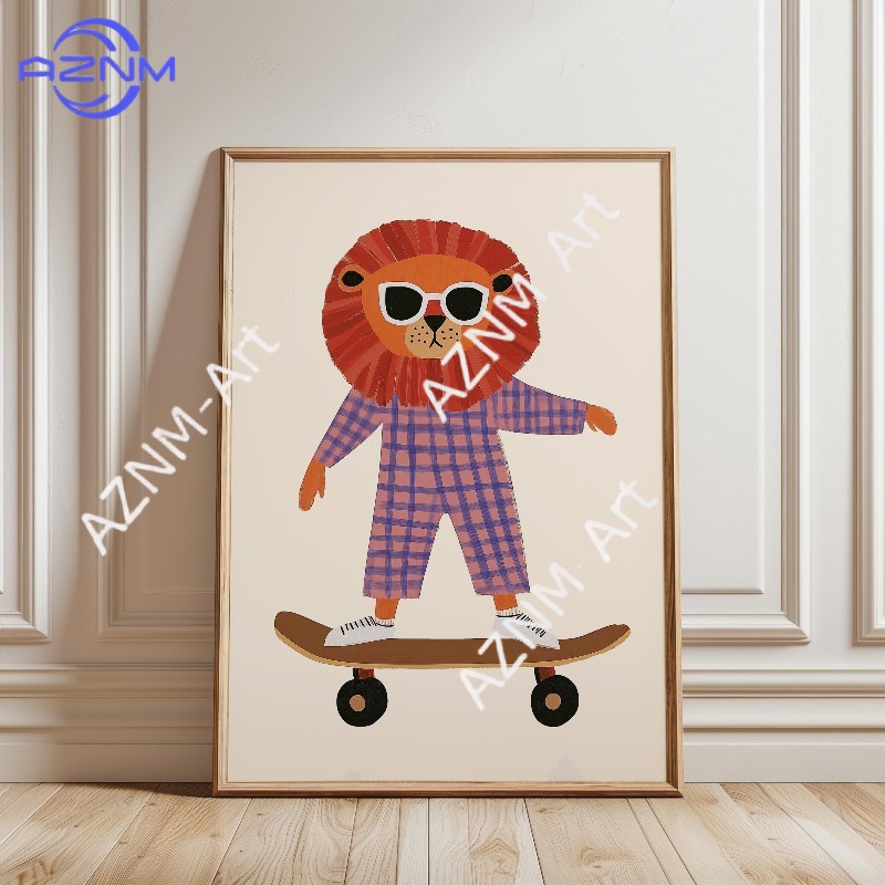 لوحة فنية مضحكة لحيوانات تمارس - مراجعة Baby Nursery Prints وسعره