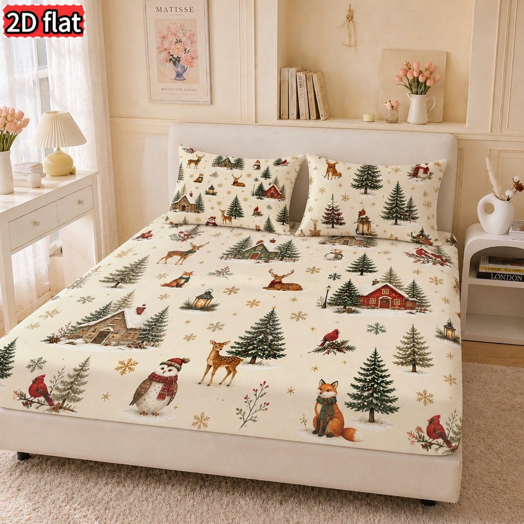 طقم ملاءة سرير مزخرفة بطبعة حي - مراجعة Baby Nursery Forest Theme وسعره