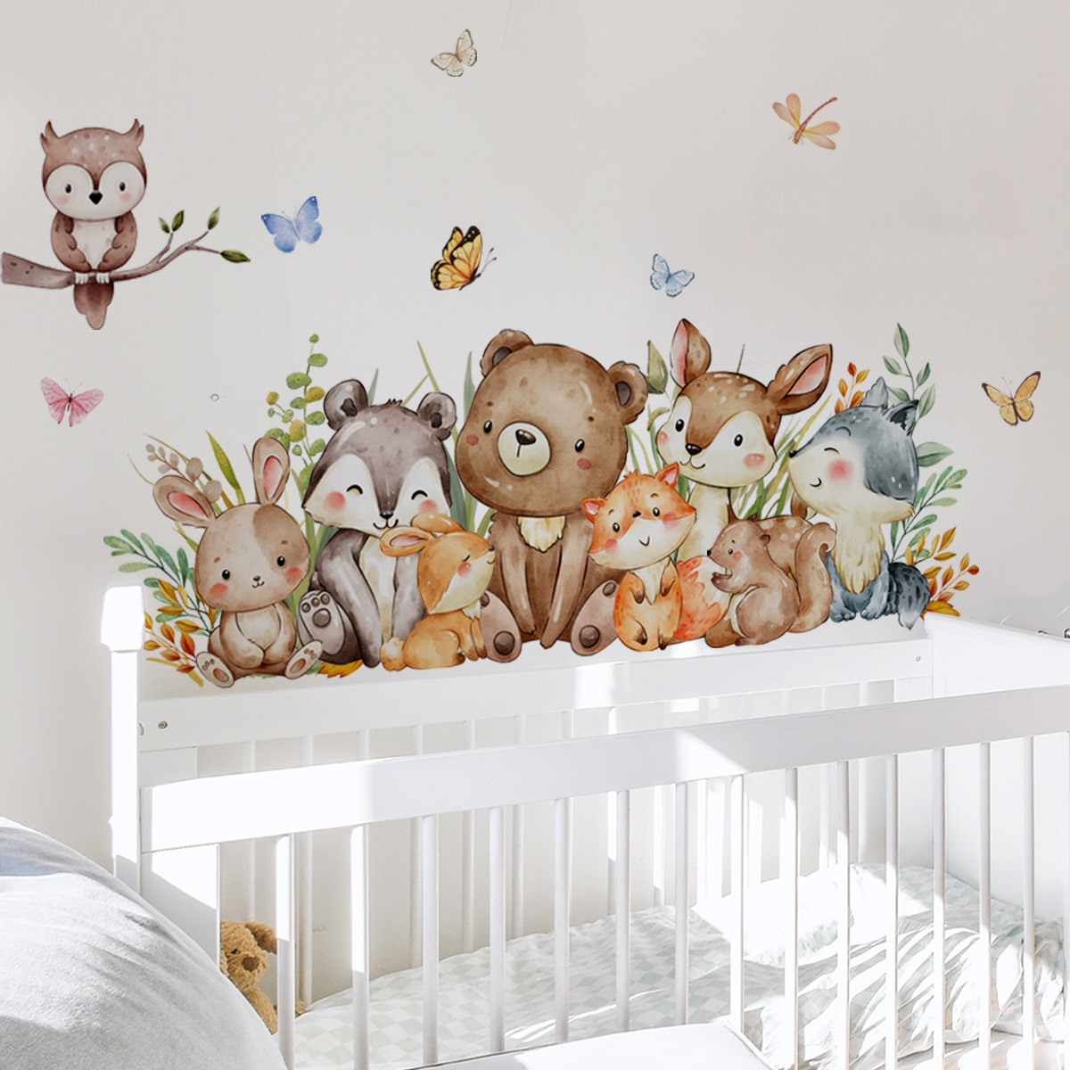 الكرتون الغابة الحيوانات الجدا - مراجعة Baby Nursery Jungle Wallpaper وسعره