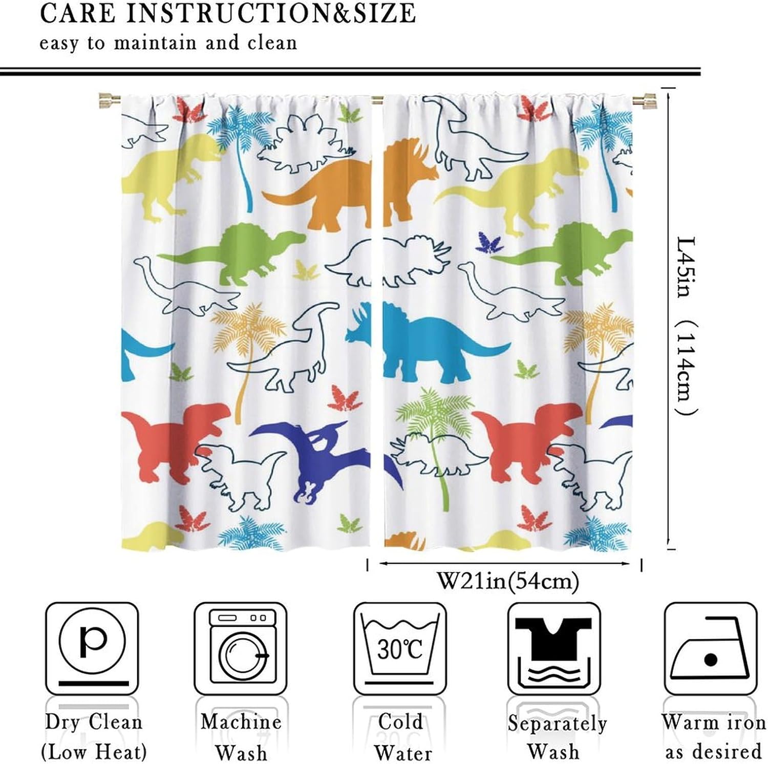 ستائر أطفال على شكل ديناصور، م - مراجعة Blackout Curtain Nursery وسعره